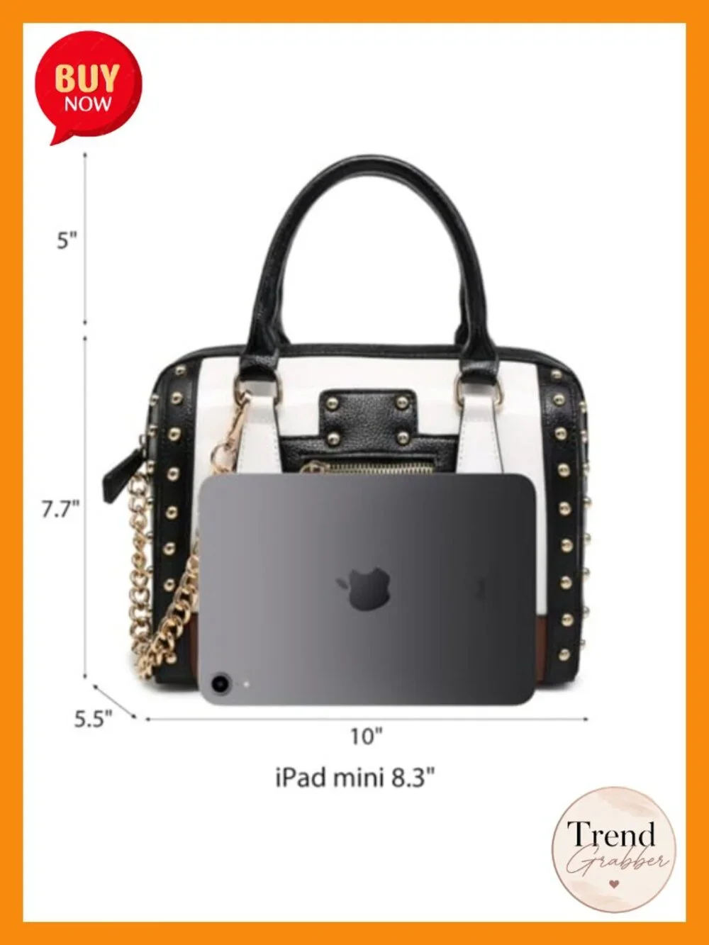 Shiny Patent Faux Leather Barrel Top Handle Satchel Shoulder Bag with Rivet